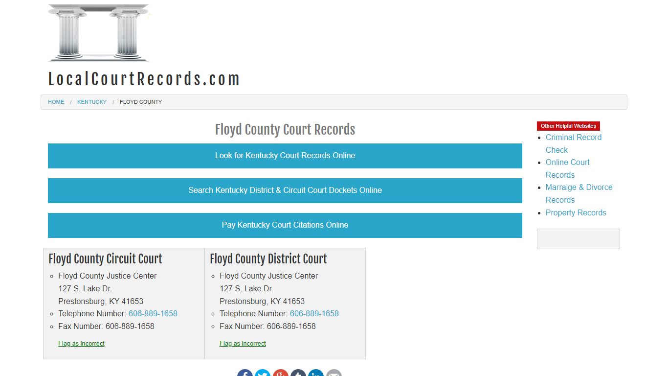 Floyd County Court Records - Kentucky